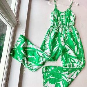 Lilly Pulitzer for Target Green palm leaf Jumpsuit Size XS
